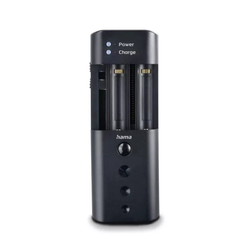 Akulaadija HAMA 00081390 digikaamera akudele – USB, Li-Ion ja NiMH ühilduv, 5V sisend