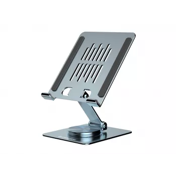 Multimeedia-tahvelarvuti alus CONCEPTRONIC THANA09G — kokkuklapitav pöördalus, 360° pöörlev alus, reguleeritav kõrgus, hall, 150×110×40 mm