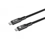 USB4 Gen 4x2 C-C-tüüpi kaabel EQUIP 1,2 m, 80 Gbps, PD240 W, 8K@60 Hz, must
