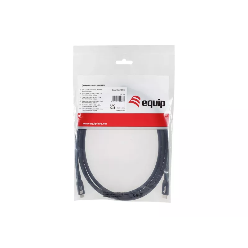 USB4 Gen4x2 C-C-kaabel EQUIP 2 m, 80 Gbps, PD 240W, 8K@60Hz, Must