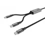 USB-C kuni 2x USB-C Y-laadimiskaabel EQUIP 1,5 m PD 140 W, USB 2.0, must