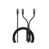 USB-C kuni 2x USB-C Y-laadimiskaabel EQUIP 1,5 m PD 140 W, USB 2.0, must