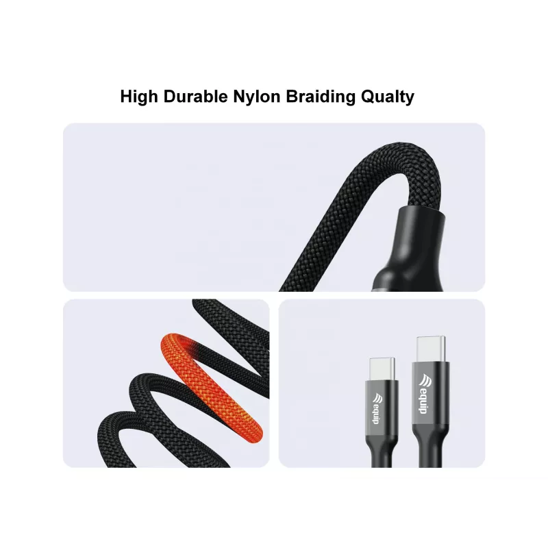USB-C kuni 2x USB-C Y-laadimiskaabel EQUIP 1,5 m PD 140 W, USB 2.0, must