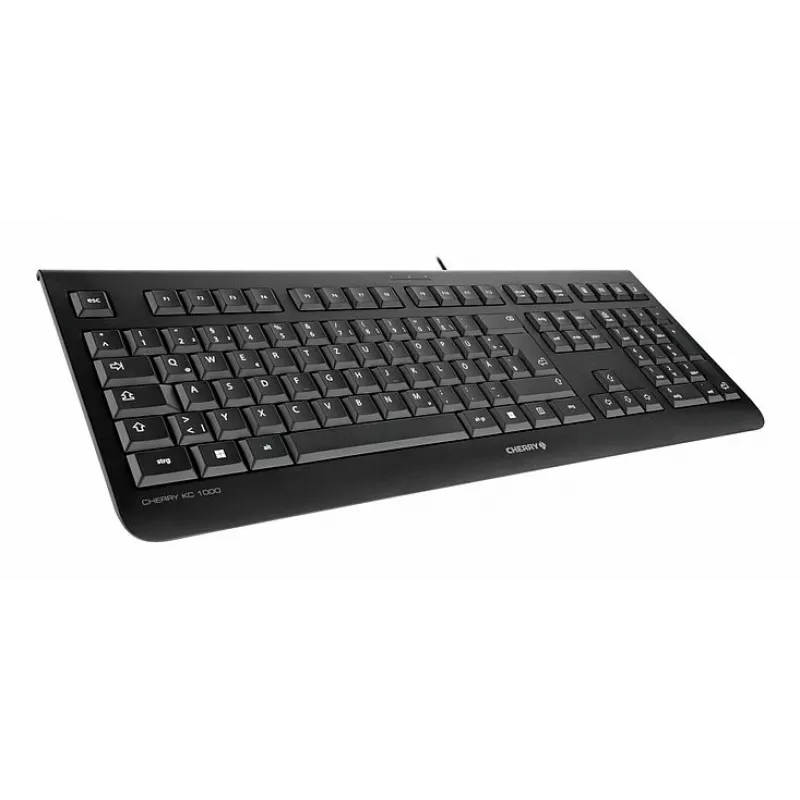 Juhtmega täissuuruses USB klaviatuur Cherry KC 1000 QWERTY portugali must