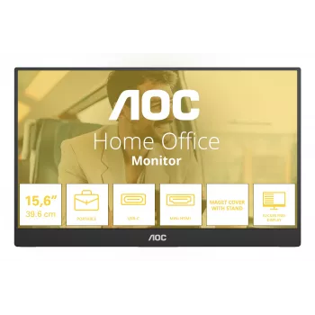 AOC 16T20E2 kaasaskantav teler/monitor Kaasaskantav monitor Must 39,6 cm (15,6 tolli) LED 1920 x 1080 pikslit