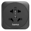 Hama 00223460 vahelduvvooluadapteri pistik, tüüp E/F hübriid, universaalne, must