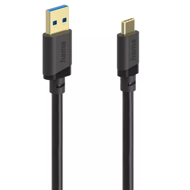 Hama 00202005 USB-kaabel USB 3.2 Gen 1 (3.1 Gen 1) 0,75 m USB A USB C Must