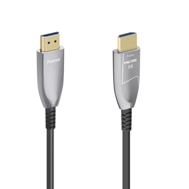 Hama 00202036 HDMI-kaabel 20 m HDMI-tüüp A (standardne) Must, Hall, Hõbedane