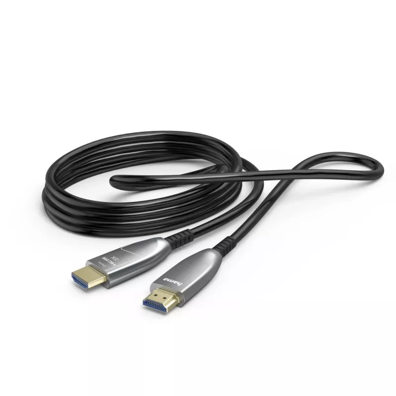 Hama 00202036 HDMI-kaabel 20 m HDMI-tüüp A (standardne) Must, Hall, Hõbedane