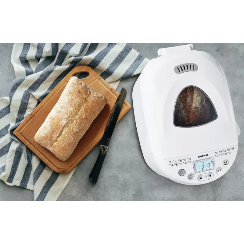Leivaküpsetaja MEDION MD 11011 550 W Valge 1 kg Digitaalne taimer