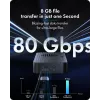 ICY BOX Diamond Case 1980 M.2 NVMe SSD korpus Thunderbolt 5 tehnoloogiaga ja edastuskiirusega kuni 80 Gbps