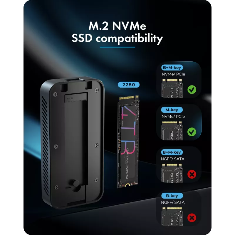 ICY BOX Diamond Case 1980 M.2 NVMe SSD korpus Thunderbolt 5 tehnoloogiaga ja edastuskiirusega kuni 80 Gbps