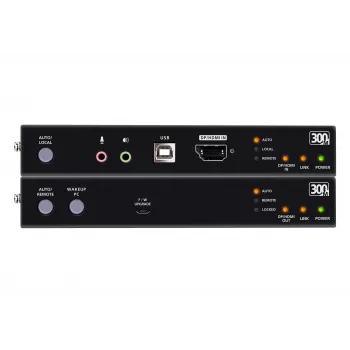 KVM pikendaja ATEN True 4K DP/HDMI optiline KVM 300 m – saatja ja vastuvõtja, DisplayPort/HDMI, USB, 300 m