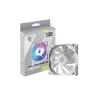 Arvutikorpuse ventilaator MSI MAG F120 ARGB Valge — 120 mm, 1300 p/min, hüdrauliline laager