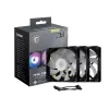 PC korpuse ventilaator MSI MAG F120 ARGB x3 — 120 mm, 1300 RPM, hüdrauliline laager, must