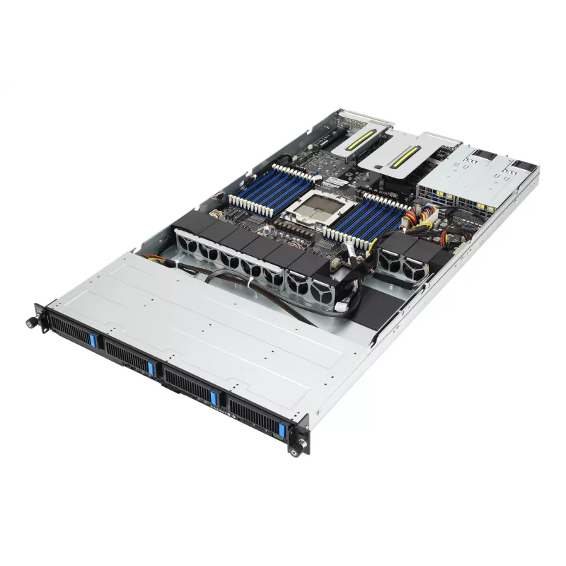 ASUS RS501A-E12-RS4 LGA 6096 Rack (1U) Must, Hõbedane