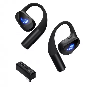 Peakomplekt ASUS ROG Cetra Open Wireless TWS Bluetooth kõrvaklambriga Must, 20–20000 Hz, 116 g