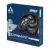 ARCTIC P12 PWM PST (must/must) rõhuoptimeeritud 120 mm ventilaator koos PWM PST-ga