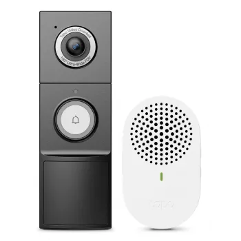 TP-Link Tapo video uksekella kaamera 1 × D235, 1 × D100C, Must, Valge, IP66, 130°, IR, Seinale, CE, RoHS, RCM,R-NZ,FCC, EAC, Triman, UKCA