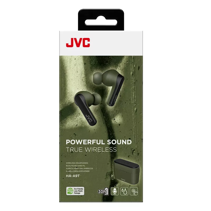 JVC Powerful Sound TWS roheline, True Wireless Stereo (TWS), 20 - 20000 Hz, kõned/muusika, 8.2 g, peakomplekt, roheline