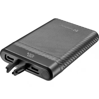 Sandberg Survivor Nano akupank 10000, 10000 mAh, liitiumioon (Li-Ion), 3,7 V, 20 W, must