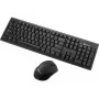 Sandberg Wireless Office DesktopSet INT, juhtmevaba, RF Wireless, membraan, QWERTY, must, hiir kaasas