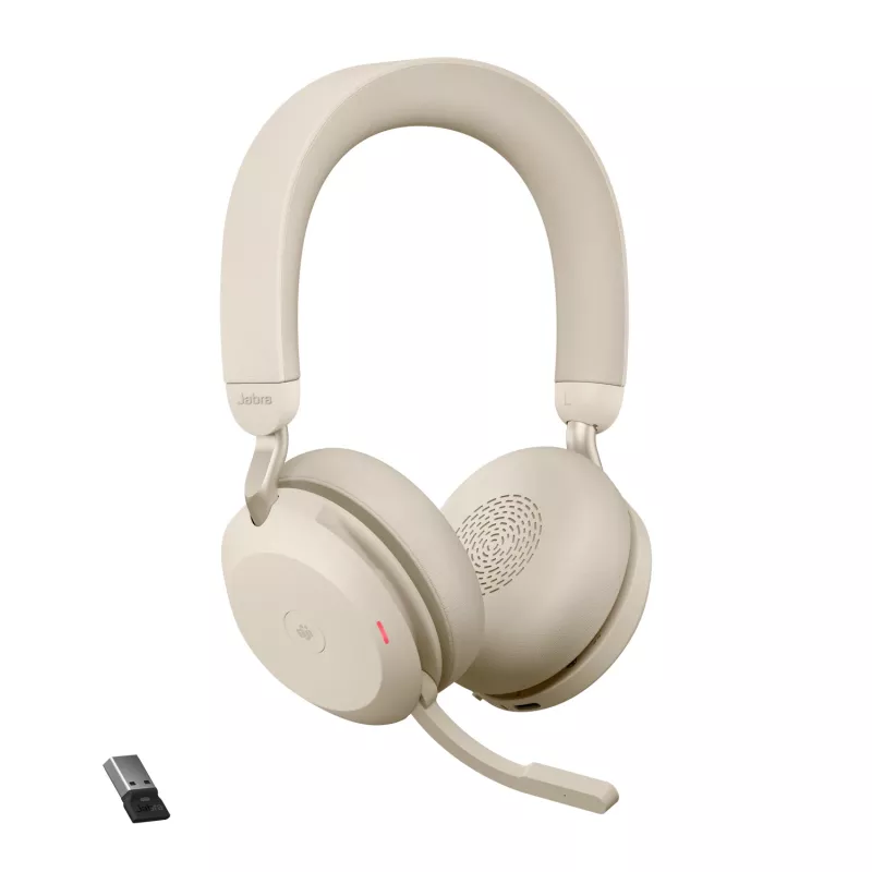 Jabra Evolve2 75 - USB-A MS Teams - Beež, juhtmevaba, kontor/kõnekeskus, 20 - 20000 Hz, 197 g, peakomplekt, beež