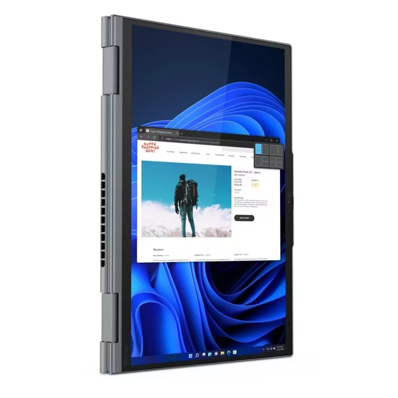 TIER1ASSET Lenovo ThinkPad X1 Yoga Gen 7 hübriidne 2-in-1, Intel Core i7-1270P, 14-tolline puutetundlik, 32 GB LPDDR5, 512 GB SSD, Windows 11 Pro