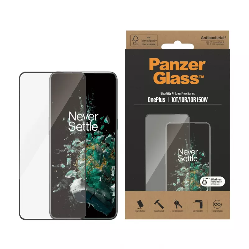 PanzerGlass® kuvakaitse OnePlus 10T | 10R | 10R | 150W | ülilaila sobivus | must