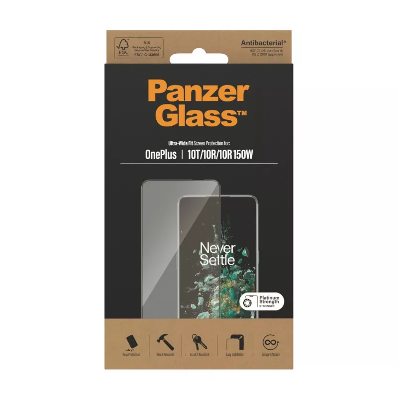 PanzerGlass® kuvakaitse OnePlus 10T | 10R | 10R | 150W | ülilaila sobivus | must
