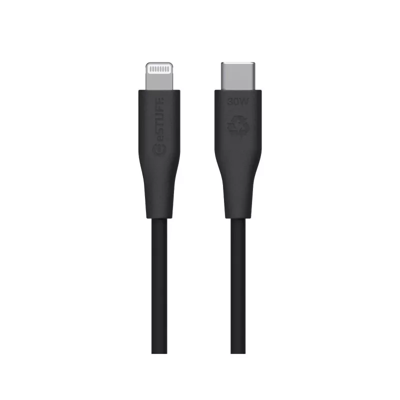 Lightning – USB-C kaabel eSTUFF ES602180 — 1 m, must, MFi sertifitseeritud, RoHS