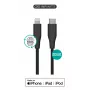 Lightning to USB-C kaabel eSTUFF ES602180-BULK — 1 m, Must, MFi, RoHS