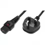 Toitejuhe MicroConnect UK tüüp G IEC C13 pistikule — vooluvõrgu juhe arvutitele ja välisseadmetele