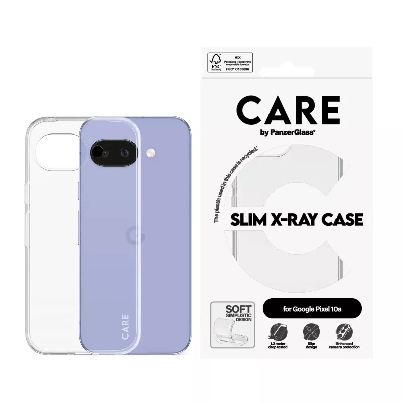PanzerGlass CARE X-Ray ümbris Google Pixel 10a 5G-le — läbipaistev kate