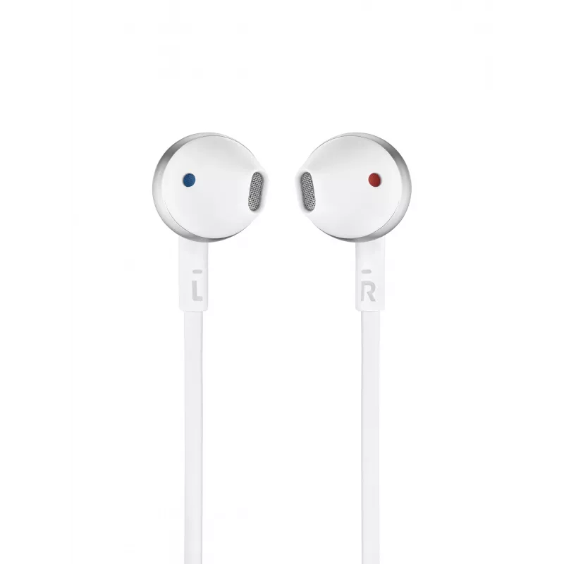 JBL Tune 205, juhtmega, 20 - 20000 Hz, kõned/muusika, 14,3 g, peakomplekt, kroom, valge