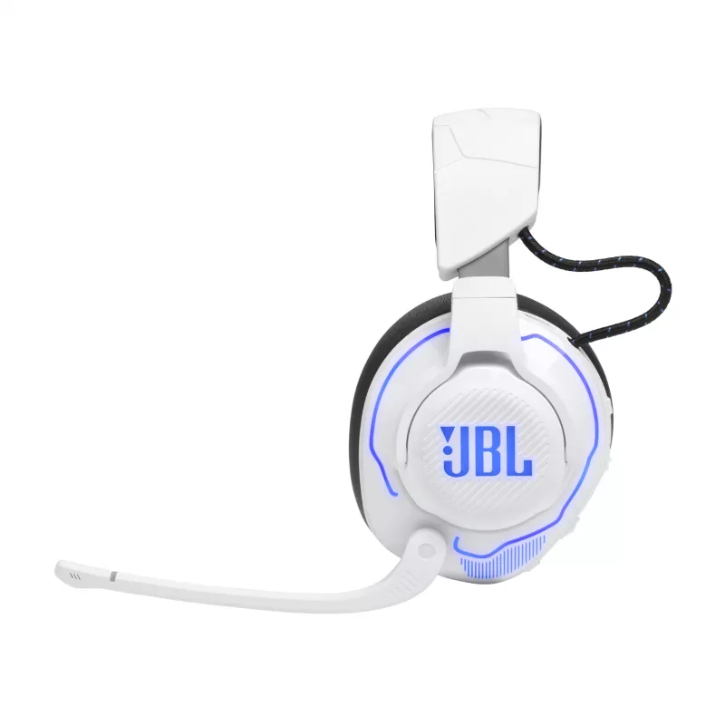 JBL Quantum 910P Peakomplekt Juhtmega ja juhtmevaba Peapael Mängimine USB USB-C Bluetooth Sinine, Valge