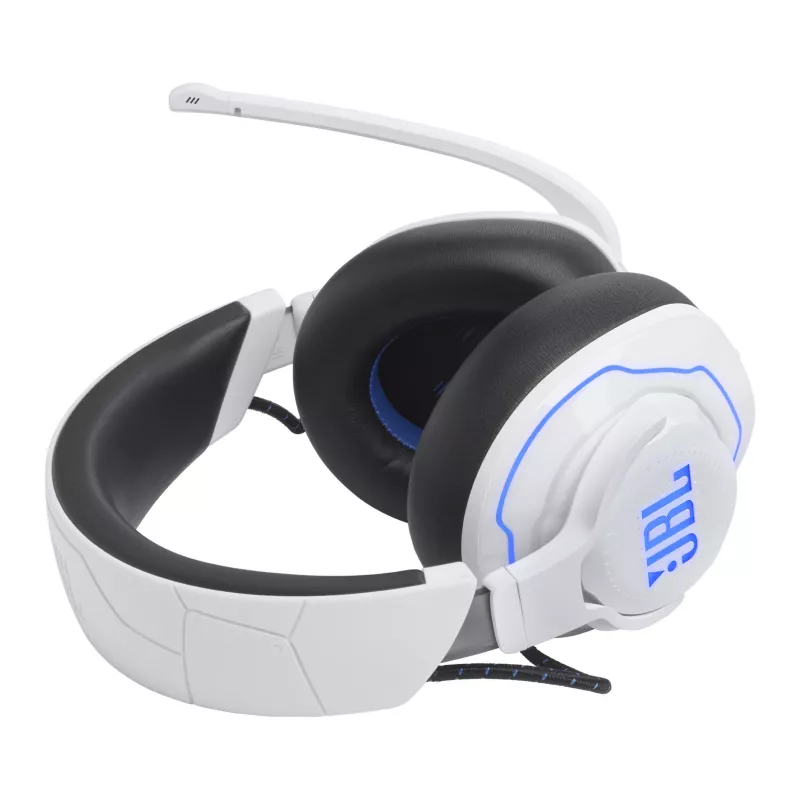 JBL Quantum 910P Peakomplekt Juhtmega ja juhtmevaba Peapael Mängimine USB USB-C Bluetooth Sinine, Valge