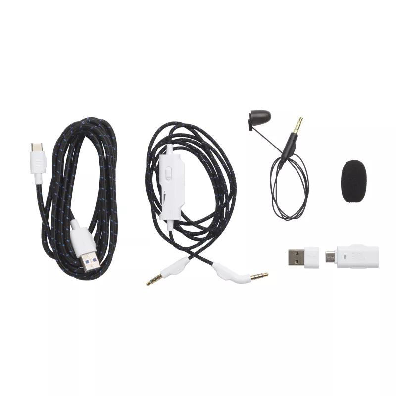 JBL Quantum 910P Peakomplekt Juhtmega ja juhtmevaba Peapael Mängimine USB USB-C Bluetooth Sinine, Valge