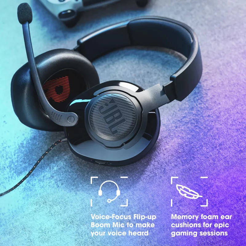 JBL Quantum 200 Must, juhtmega, 20 - 20000 Hz, mängimine, 248 g, kõrvaklapid, must