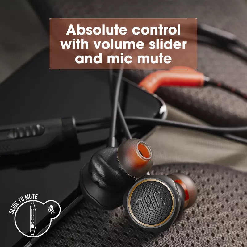 JBL Quantum 50 MUST, juhtmega, 20 - 20000 Hz, mängimine, 21 g, kõrvaklapid, must