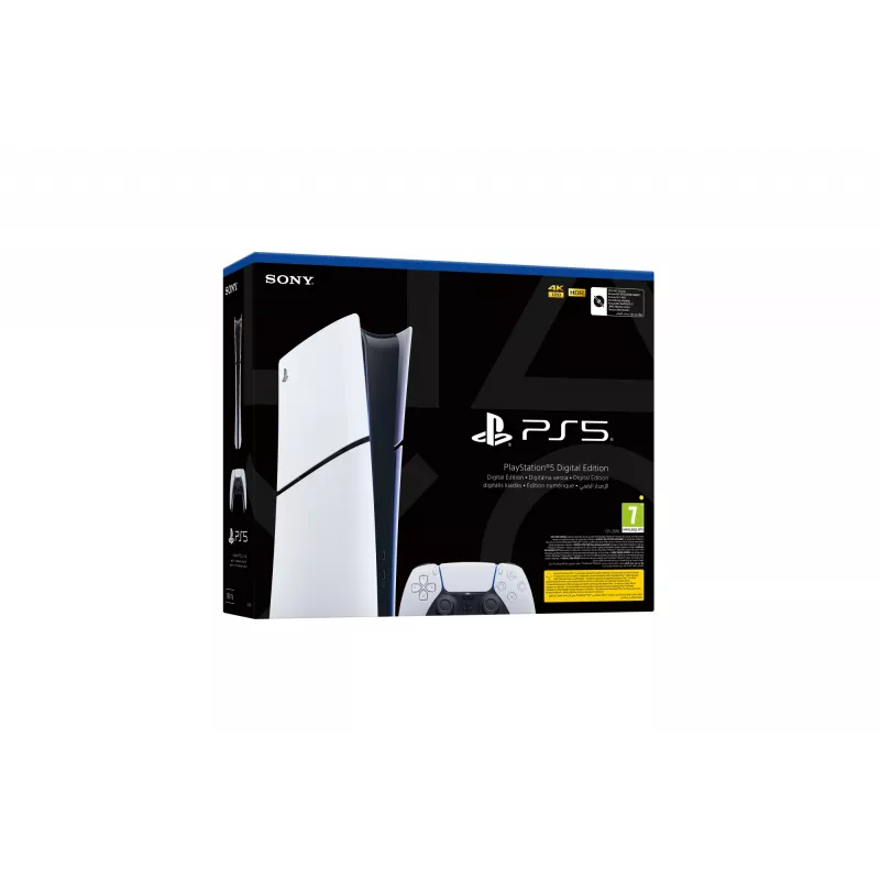 Sony PlayStation 5 (mudeligrupp - õhuke) Digital Edition, PlayStation 5, Must, Valge, 16384 MB, GDDR6, 448 GB/s, AMD