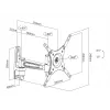 Kinnitusõlg Multibrackets M VESA Flexarm 360 II Must 75 100 200