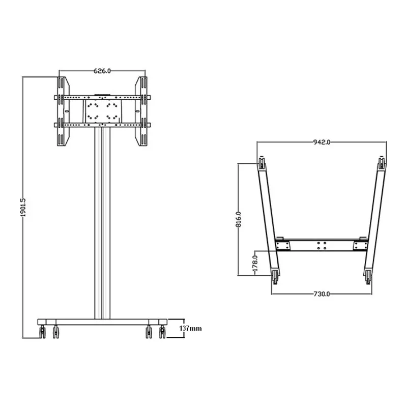 Ekraanialus Multibrackets M Display Stand 180 Single Must