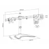 Multibrackets M Deskstand Basic Dual, vabaltseisev, 16 kg, 38,1 cm (15″), 68,6 cm (27″), 100 x 100 mm, must