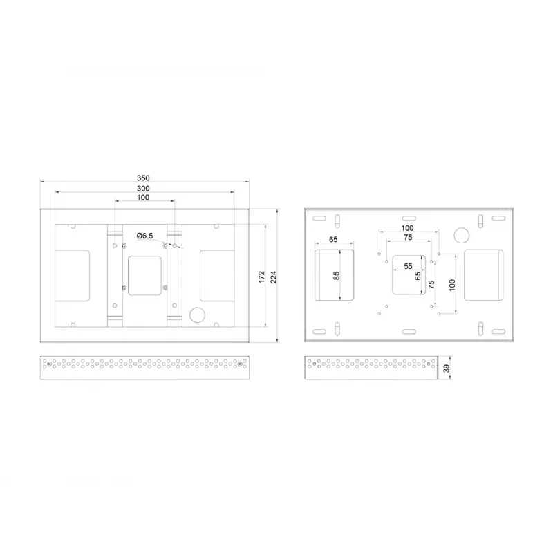 Multibrackets M Pro Series - Korpus 13 tolli QB13R & QB13R-T Valge