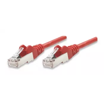 Intellinet võrguparanduskaabel, Cat5e, 3m, punane, CCA, F/UTP, PVC, RJ45, kullatud kontaktid, haakumisvastane, kaitsemuhviga, polükott