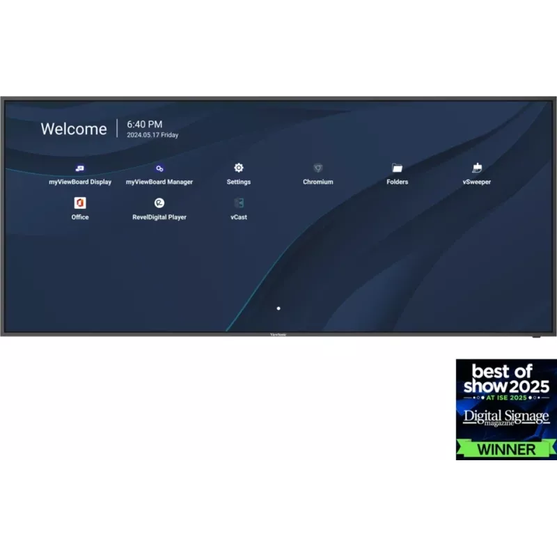 Viewsonic CDE105UW interaktiivne tahvel 2,67 m (105 inch) 5120 x 2160 pikslit Must
