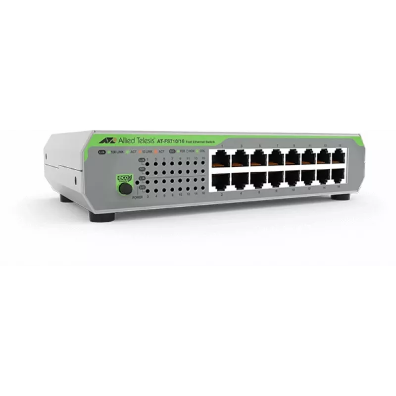 Allied Telesis AT-FS710/16-50 haldamata Fast Ethernet (10/100) 1U roheline, hall