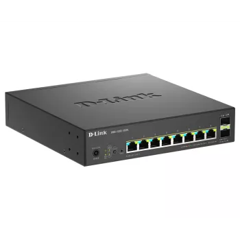 D-Link 10-Port Multi-Gigabit Smart Managed PoE+ Switch, 8 multi-Gigabit 2.5G PoE ja 2 10G SFP+ porti