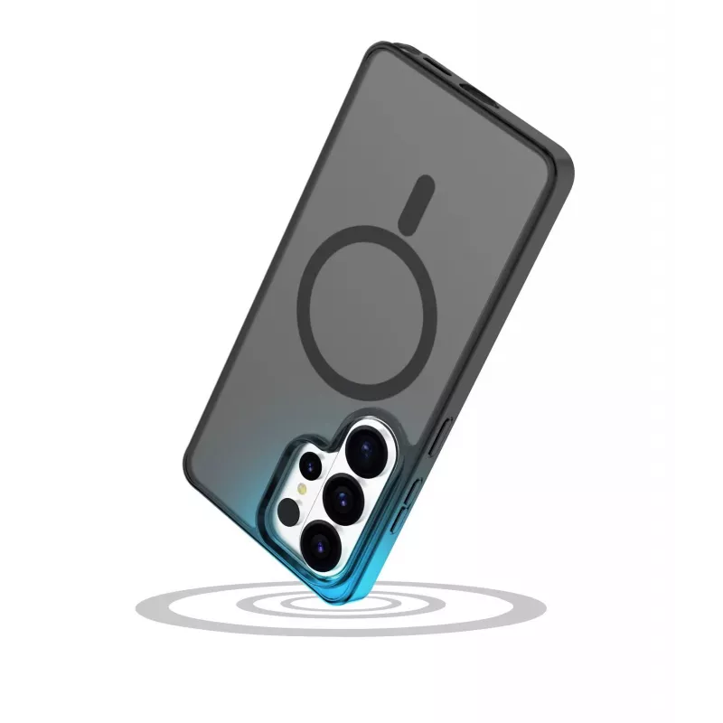Cellularline FROSTY MAG - Galaxy S26 Ultra poolläbipaistev ümbris mati viimistluse ja värviliste servadega, ühilduv Qi2 ökosüsteemi ja Samsungi magnetsaastekomplektidega.